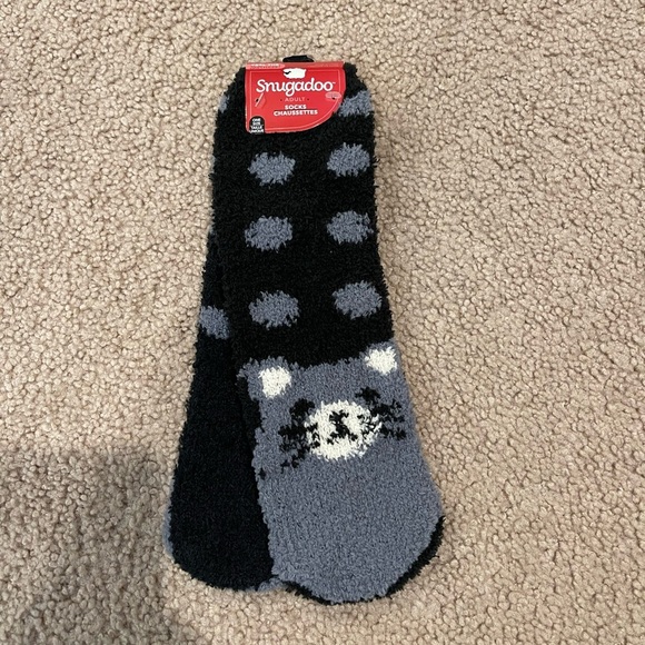 Adults SNUGADOO black/gray socks, one size - Picture 1 of 3